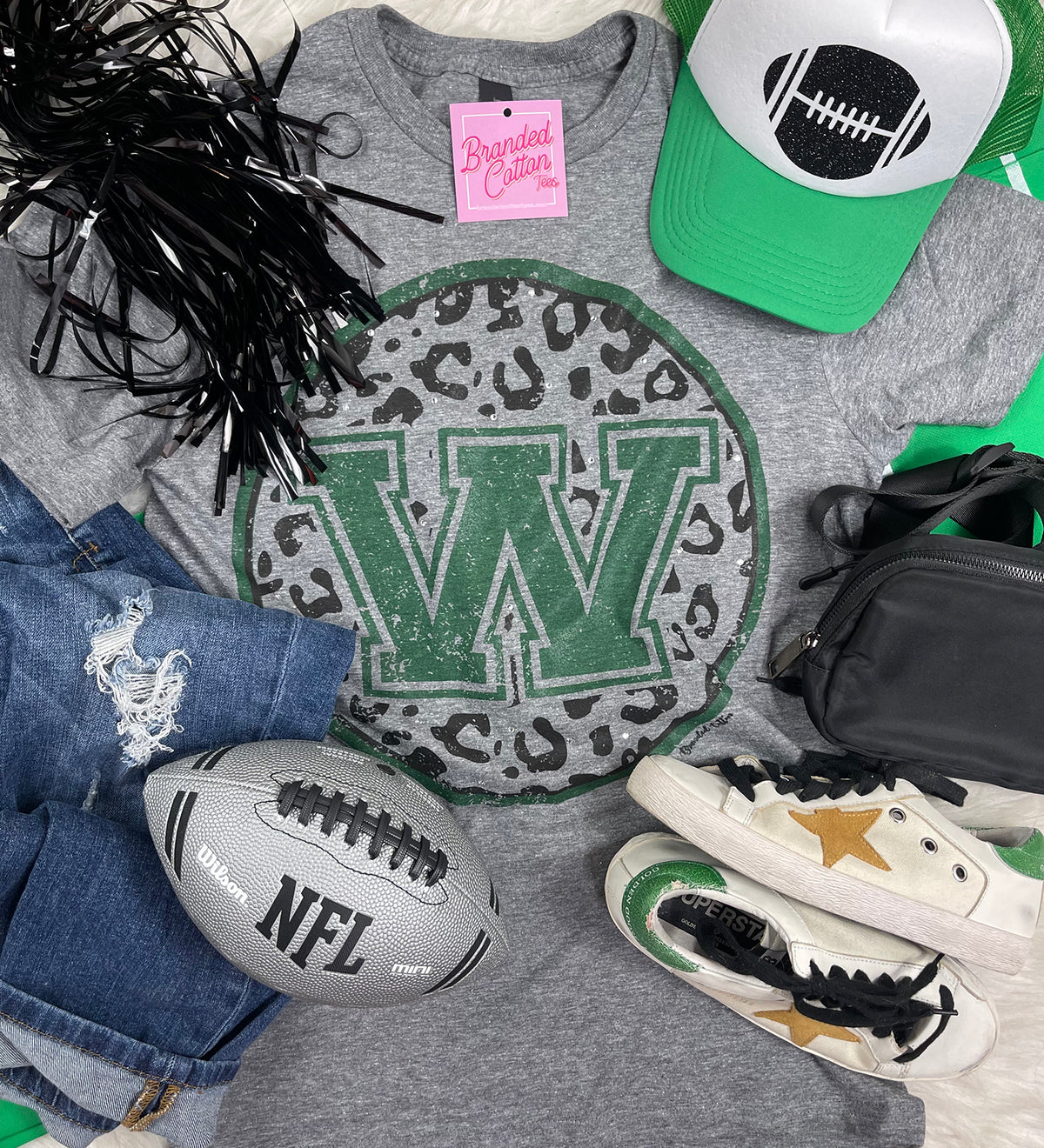 Circle Leopard Varsity Letter
