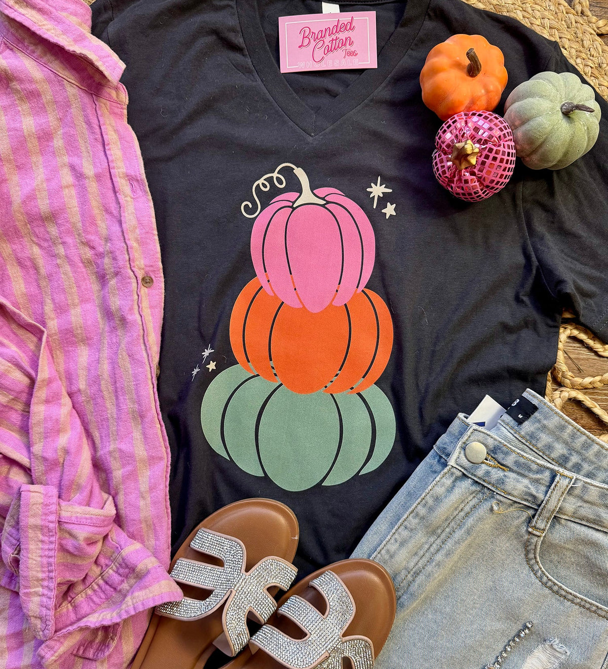 Bright Pumpkin Stack