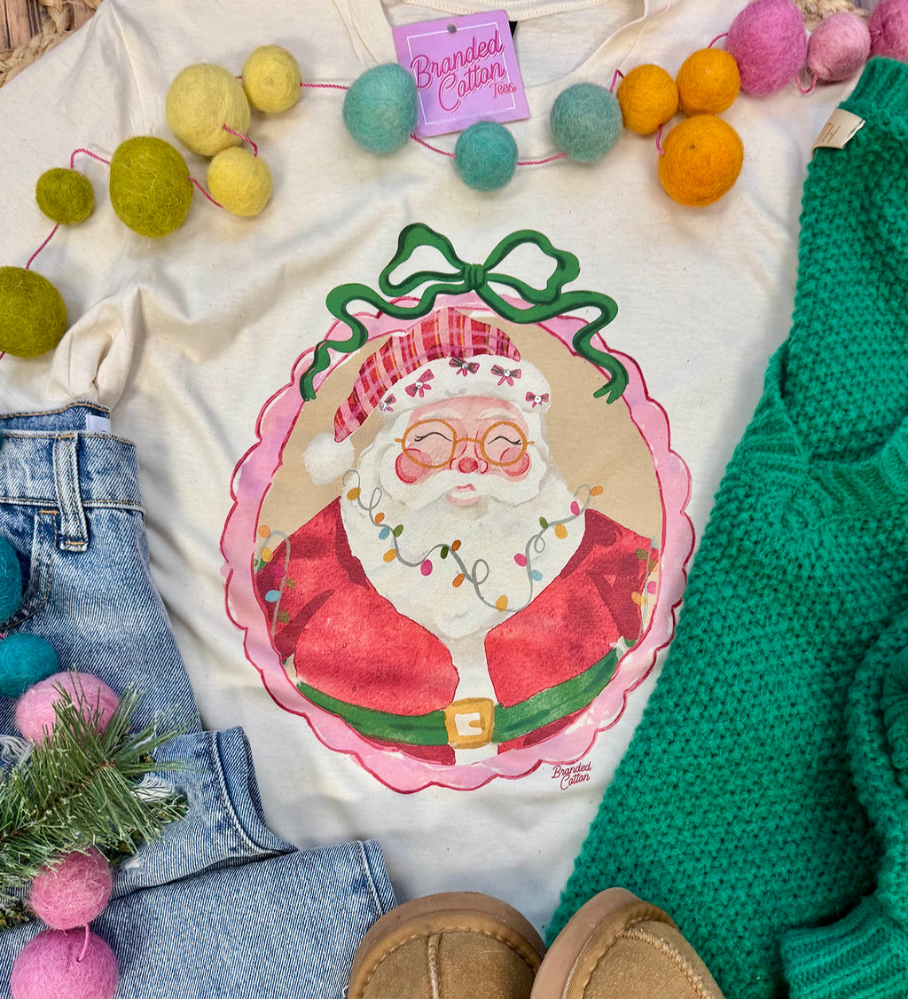 Watercolor Santa Frame