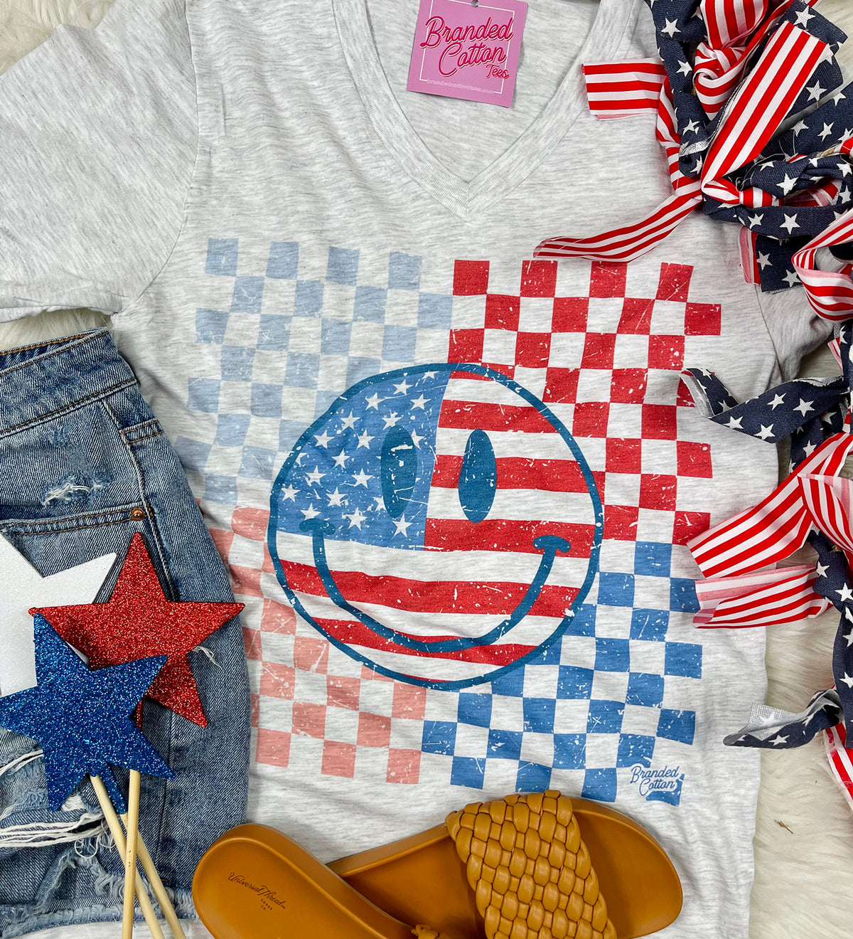 Checkered USA Smiley