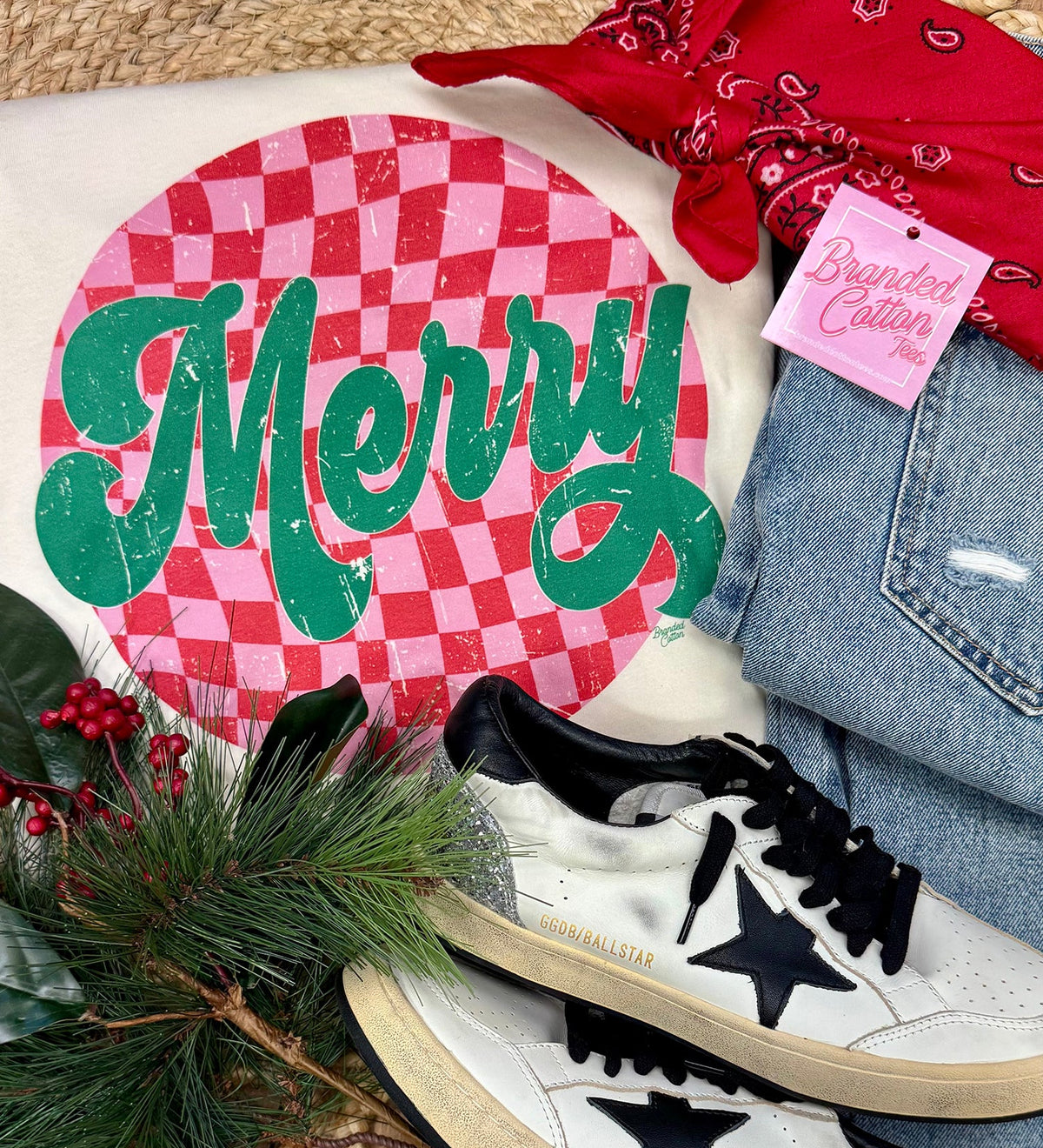 Checkered Retro Merry