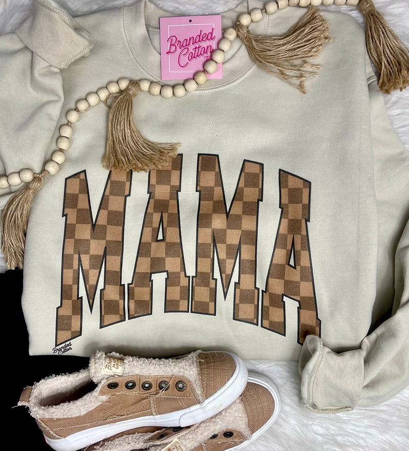 Checkered Mama Sweatshirt (Customizable)