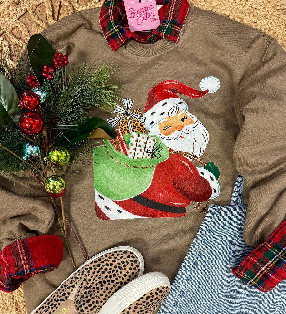 Winking Santa Sweatshirt