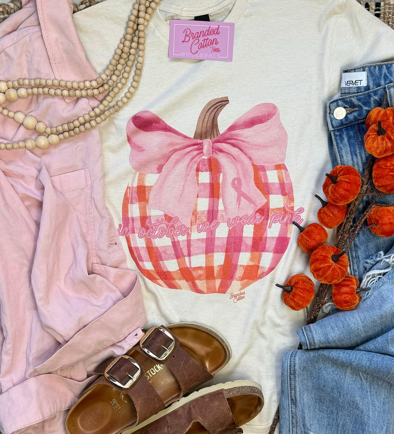 Pink Plaid Pumpkin