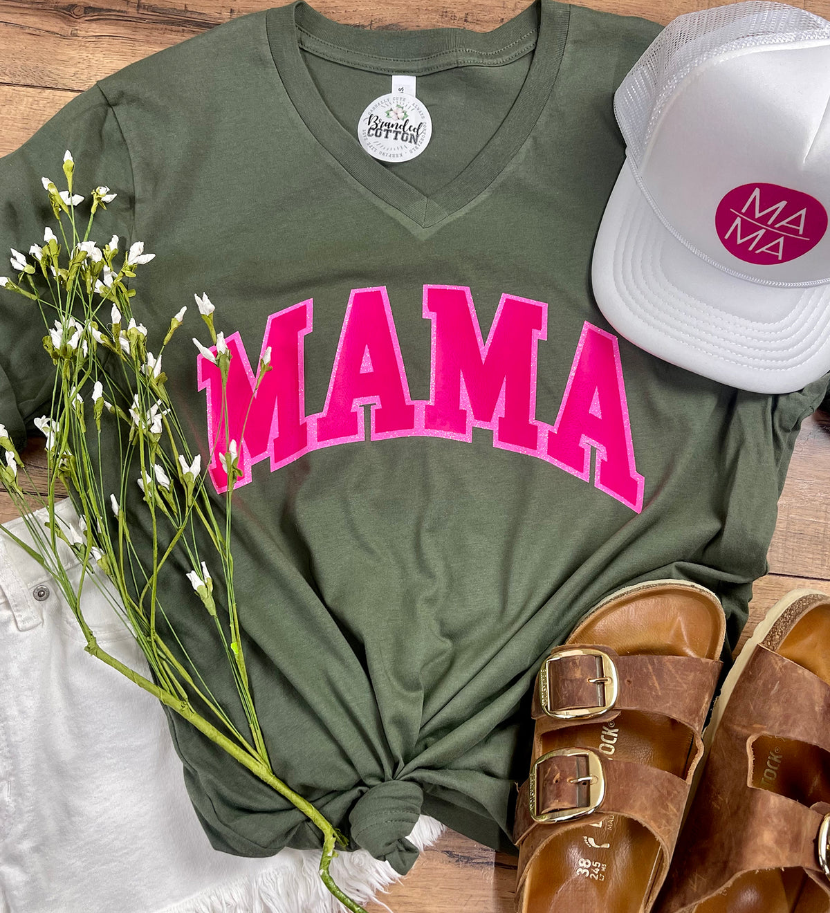 Varsity Mama Neon + Glitter