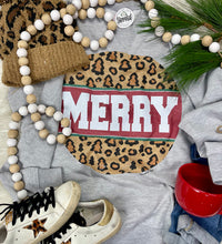Glitter Merry Leopard Sweatshirt