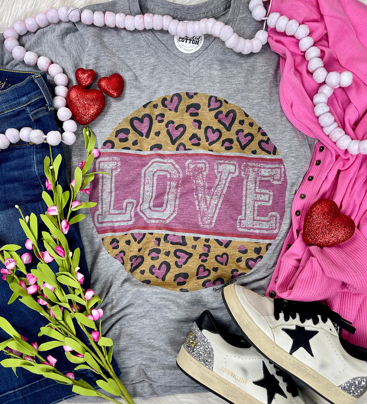 Vintage Leopard Valentines LOVE