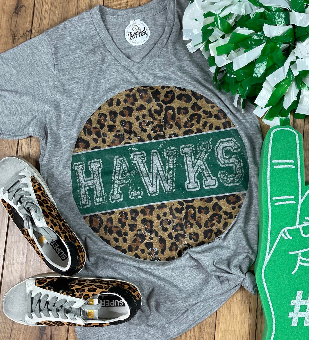 Vintage Varsity Leopard Mascot